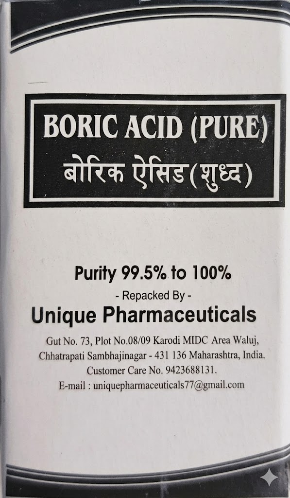 Boric Acid| Unique Pharmaceutical| 20G